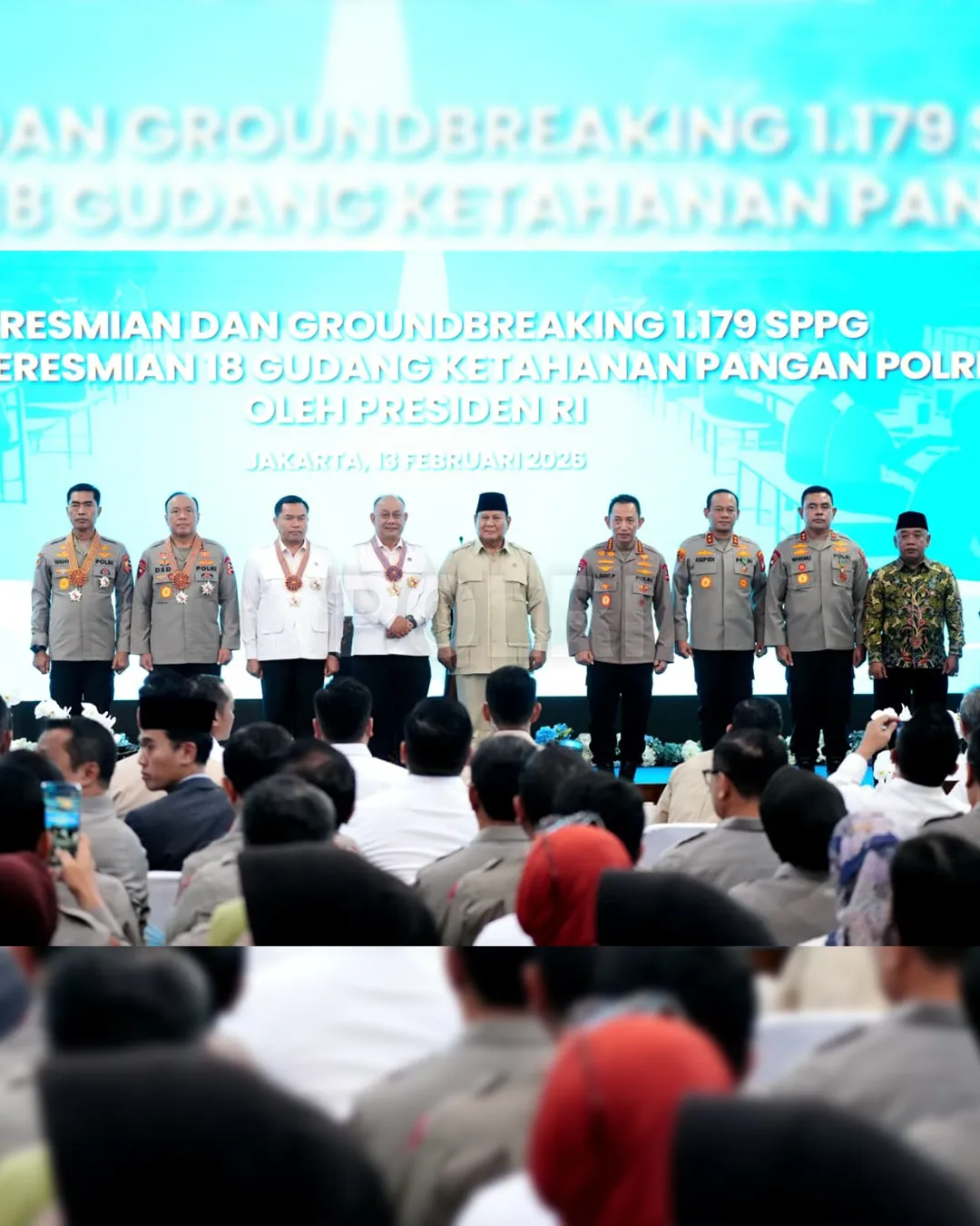 peresmian prabowo SPPG MBG Polri foto resmi asli